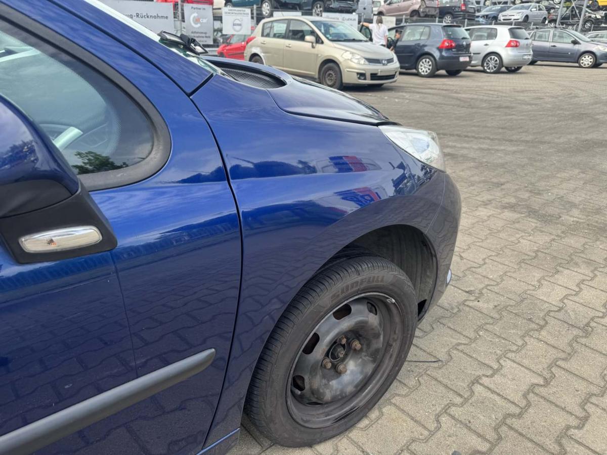 Peugeot 207SW original Kotfl&uuml;gel vorn rechts KPL Montebello blau Bj.2009